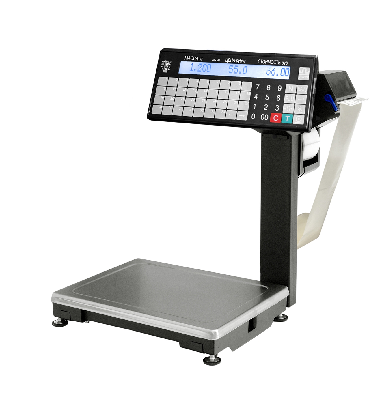 ВПМ-Т1 печатающие торговые весы с устройством подмотки ленты